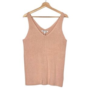 Elizabeth & James Peach Knit Sweater Tank Top Size XL Summer Sweater NWT
